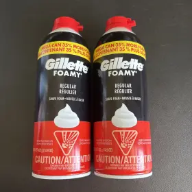 Gillette 047400697775 2x Foamy Classic Shave Foam 14.9 Oz - Smooth Irritation-free Shaving