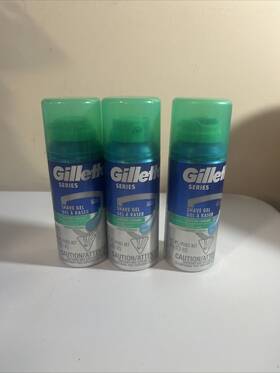 Gillette 1259832301 Series Sensitive Skin Shave Gel Men Lot Of 1 To 6 2.5 Oz/70 Gr Ea