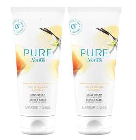 Gillette 155411584503 Venus Pure Shaving Cream 6oz Manuka Honey And Vanilla 2 Pack
