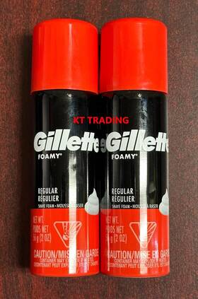 Gillette 20140801 Foamy Quick Rinse Comfort Glide Formula Regular Shaving Mousse