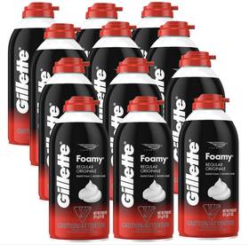 Gillette 24040 Foamy Regular Shaving Cream 11 Ounce Pack Of 12 Color May Be Varie