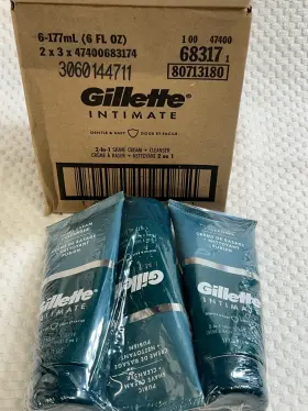 3076e2aa-5e Gillette Intimate Mens Pubic Shave Cream Cleanser 2 In 1 6 Pack Oz
