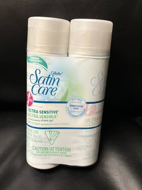 Gillette 47400657015 Satin Care Ultra Sensitive Shave Gel 07 Oz Women Pack Of 2 Free Shipping