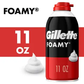Gillette 639939953189 Foamy Classic Shave Foam Cream For Men Original Scent 11oz 3 Pack