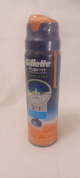 Gillette 65318 Fusion Proglide Sensitive Shave Gel Ocean Breeze 170g