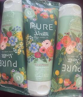 Gillette 67601 6 X Pure Venus Shave Cream Shea Butter - Honeyflower 6fl Oz