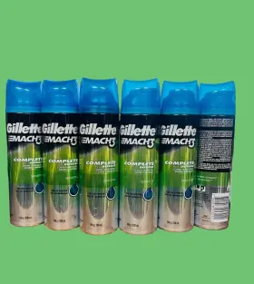 Mach3 Gillette 702018013012 Complete Defense Sensitive Shave Gel 6 Packs - 200 Ml Each