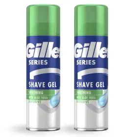Gillette 702018980819 Shaving Gel 6.76 Fl Oz Sensitive Skin With Aloe Extract 2-pack