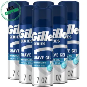 Gillette 711181194692 Series 3x Moisturizing Shave Gel 7 Ounce Pack Of 6