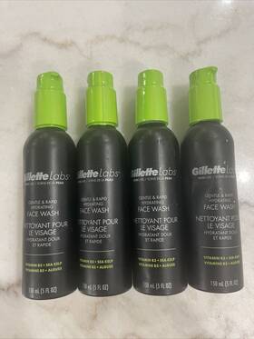 Gillette 90036309 Lot Of 4 Labs Skincare Face Wash Vitamin B3 Sea Kelp 5 Oz