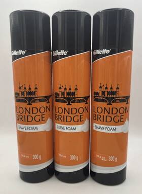 Gillette 902430638784 New - 3x London Bridge Shave Shaving Foam Cream Rare Htf