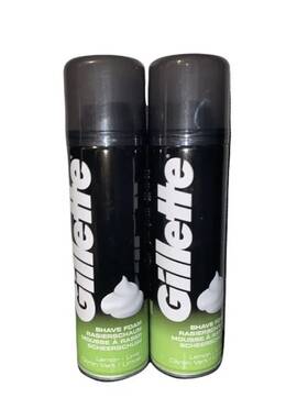 Gillette 91939265 Foamy Lemon Lime Shave Foam 200ml Each Discontinued 2 Cans Htf