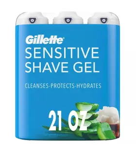 990320318 Gillette Sensitive Shave Gel With Aloe And Shea Butter 7 Ounce Pack Of 3