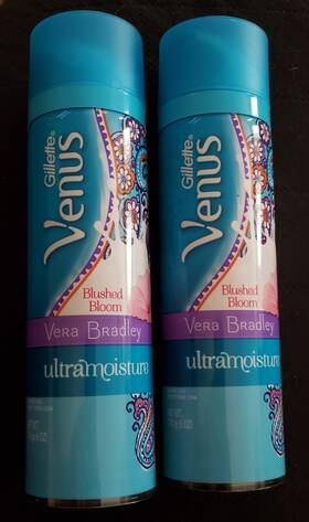 Gillette Cli15689 Venus - Vera Bradley Ultra Moisture Shave Gel X2 Blushed Bloom New
