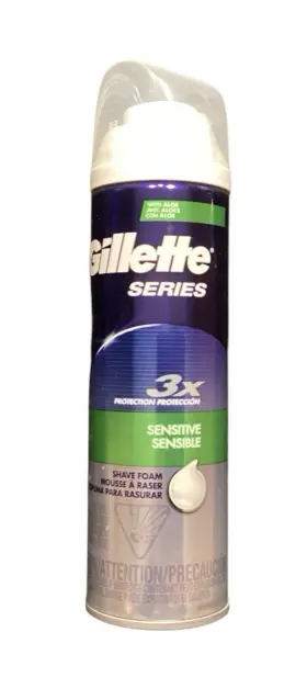 Gil106 Gillette Series 3x Action Sensitive Skin Shave Gel With Aloe 9oz Larger Size