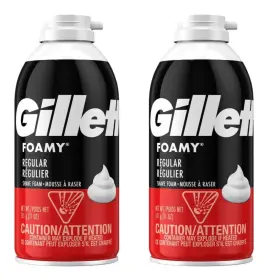 Gill240407-2 Gillette Pack Of 2 New Foamy Shave Foam Cream Soap Regular 11 Ounce Gill240407-2 Gillette Pack Of 2 New Foamy Shave Foam Cream Soap Regular 11 Ounce