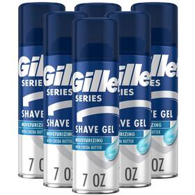 Gillette M-bb-1892 Series 3x Moisturizing Shave Gel 6 Count 7oz Each Lubrication To Protect Agai