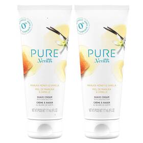 Gillette Venus 047400669499 Pure By Shaving Cream Manuka Honey And Vanilla 6oz Pack Of 2