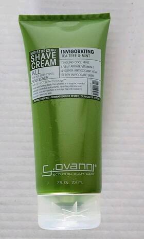 Giovanni Cosmetics 716237183224 Shaving Cream Imvigorating Tea Tree And Mint 7 Oz