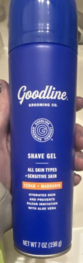 Goodline Grooming Co. 50088 Co. Shave Gel Cedar Mandarin Aloe Vera Sensitive Skin 7 Oz