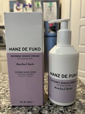 Hans De Fuko 492036099460 Hanz Invisible Shave Cream For Sensitive Skin 8 Fl Oz