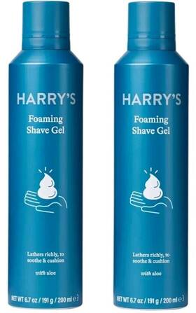 Harrys 705353583971 Mens Foaming Shave Gel With Aloe 6.7 Oz 2 Pack