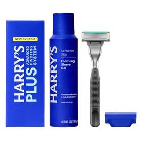 Harrys 840317401530 Plus Trial Shaving Kit For Men - Premium Handle Razor Blade Cartridge