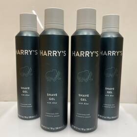 Harrys 854620008812 New Full Size Shave Gel With Aloe 6.7 Oz Each X 4 Pack