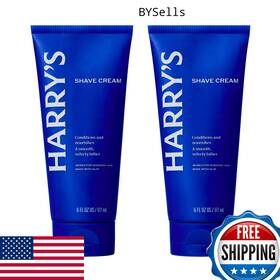 Harrys B0cq43slmd Shaving Cream Men Aloe Eucalyptus 2-pack 6oz Skin Softening Facial Hair