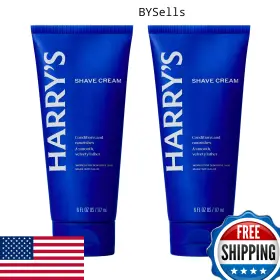B0cq43slmd Harrys Shaving Cream Men Aloe Eucalyptus 2-pack 6oz Skin Softening Facial Hair