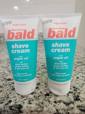 High Time 043429808284 Lot Of 2 Dare To Be Bald Shave Cream With Argan Oil 5 Oz