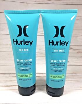 Hurley 802875260073 For Men Shave Cream Eucalyptus Essence Softens And Hydrates 6oz 2 Tubes