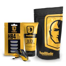 Inc. Hbktmorzhb45 Moto Mens Head Shaving Starter Kit With 5oz Headslick Cream Ra