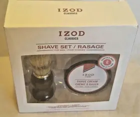 319020c Izod Classics Shave Set - Brush And Cream