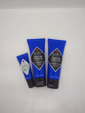 Jack Black 682223010044 Beard Lube Conditioning Shave 3oz Lip Balm .25oz Set