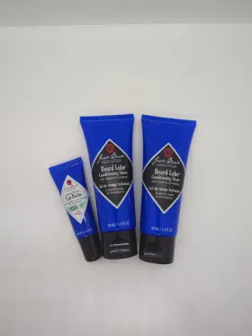 Jack Black 682223010044 Beard Lube Conditioning Shave 3oz Lip Balm .25oz Set