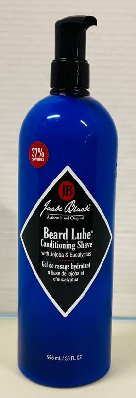 Jack Black 682223091043 Beard Lube Conditioning Shave With Jojoba And Eucalyptus 33 Oz / 975 Ml
