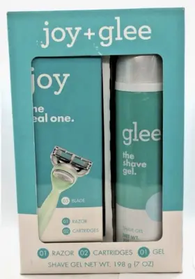 Joy 047400671058 Glee Shaving Kit 1 Razor 2 Cartridges Gel - Cucumber Aloe New