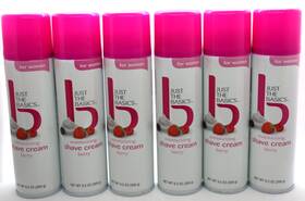 Just The Basics 964539 6x Womens Berry Scented Moisturizing Skin Shave Cream 9.5 Oz