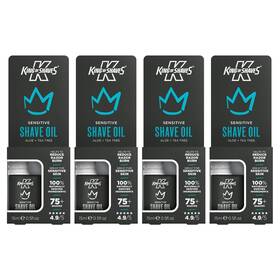 King Of Shaves 10110857a Sensitive Shaving Oil For Men Quad Pack 0.51 Fl Oz