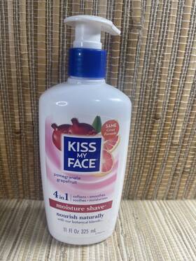 Kiss My Face 028367839224 Moisture Shave Cool Pomegranate Grapefruit W Pump 11 Oz