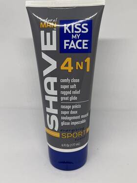 Kiss My Face 028367844204 Natural Man Energizing Sport Shave Cream 6oz Discontinued