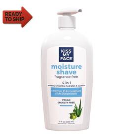 Kiss My Face 313106474447 Fragrance Free Moisture Shave 4 In 1 Shaving Cream Cruelty A