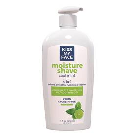Kiss My Face 901108 4-in-1 Moisture Shave Cool Mint 11 Oz