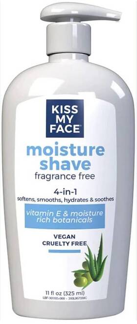 Kiss My Face Kmf83453 4 In 1 Moisture Shave Fragrance Free 11 Fl Oz Pack