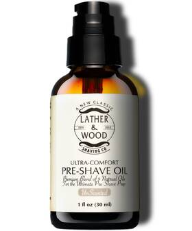 Lather & Wood Shaving Co 4351398793 Best Pre-shave Oil Unscented Premium For Effortless Smooth Irritat