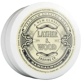 B06wvbhfll Lather & Wood Shaving Co And Sandalwood Soap Cream Tallow - Luxury Wet Shave 4.6oz