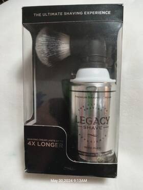 Legacy Shaving 860000647625 Shave Cream Kit Ultimate Experience Brush Lathering Tech