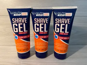 6590 Luxury Lot Of 3 Men Shave Gel Clear Easy Glide Formula Aloe Vitamin E 7oz 6590 Luxury Lot Of 3 Men Shave Gel Clear Easy Glide Formula Aloe Vitamin E 7oz