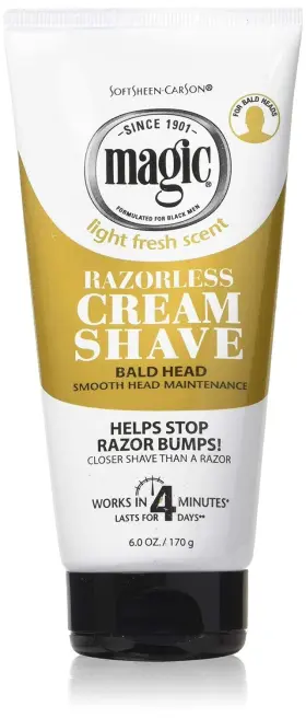 203939 Magic Razorless Cream Shave Bald Head 6 Ounce Tube Pack 203939 Magic Razorless Cream Shave Bald Head 6 Ounce Tube Pack